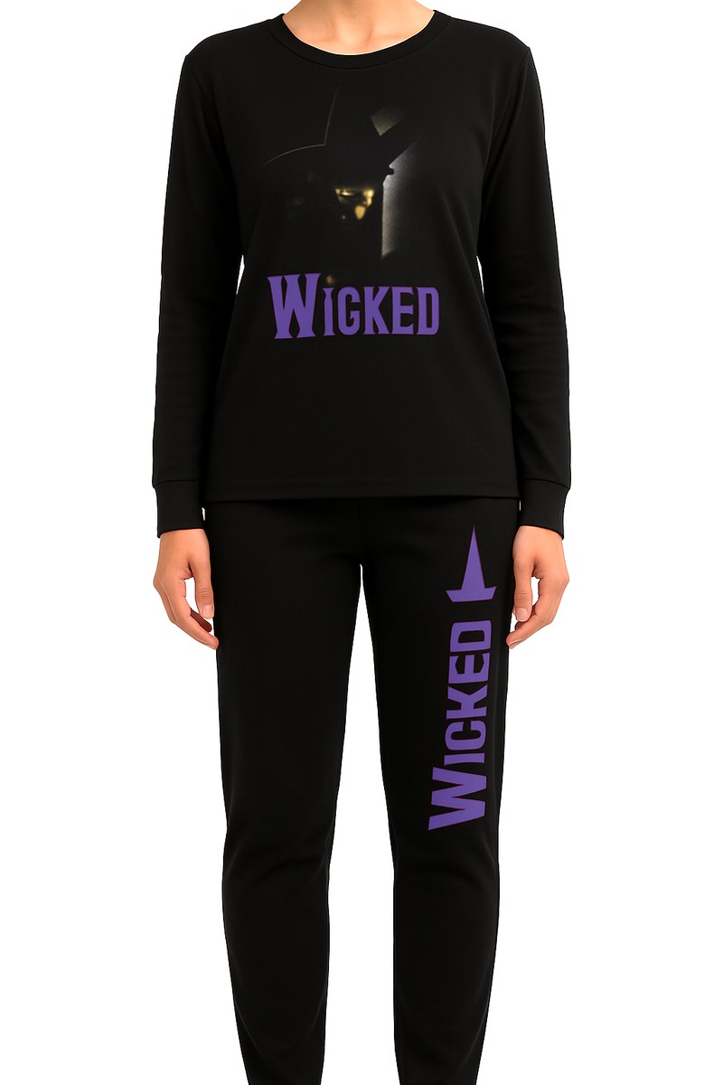 بيجامة نسائية "Wicked" سوداء مقاس M — صورة 2