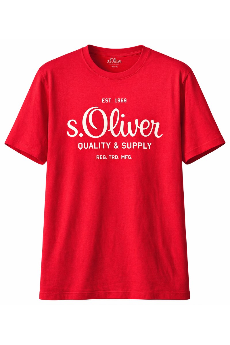 تيشيرت أحمر ماركة s.Oliver مقاس 5XL
