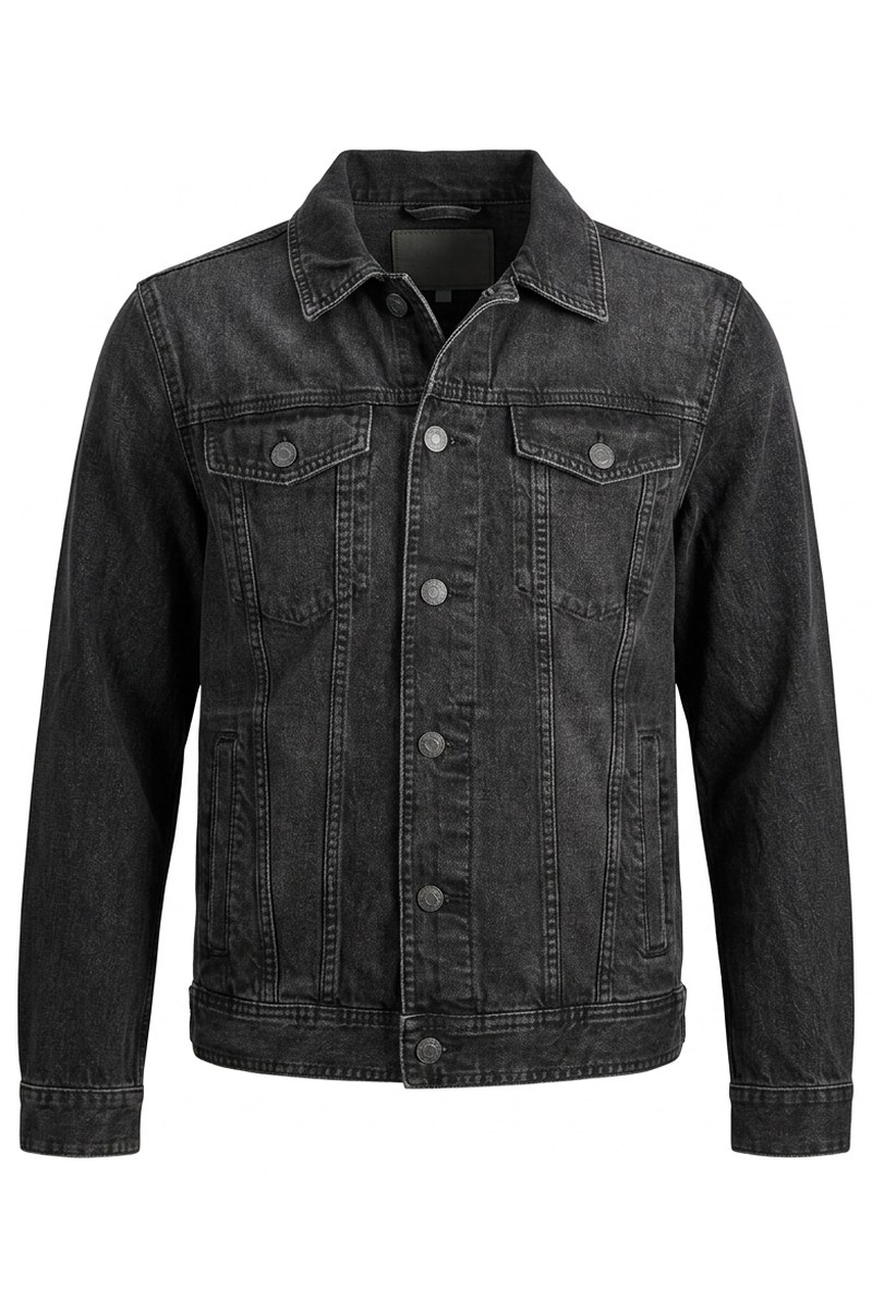 جاكيت جينز أسود نسائي كلاسيكي من THE DENIM بجودة ممتازة