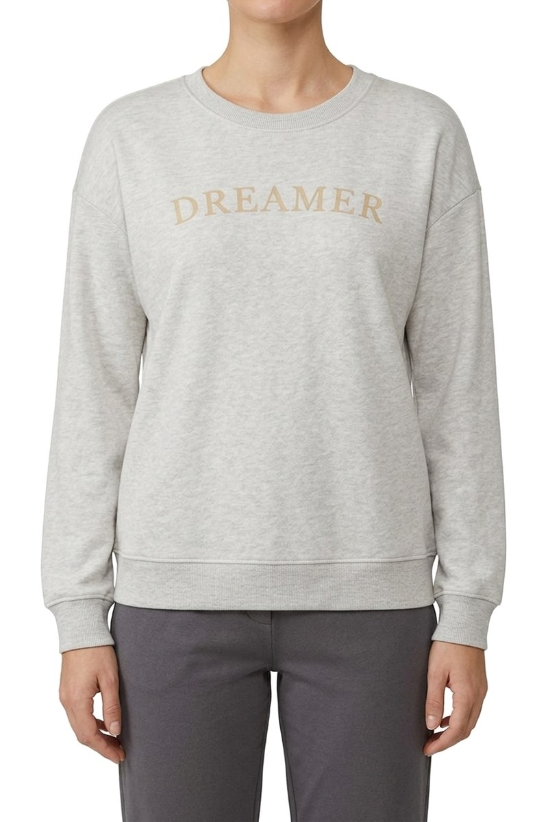 سويتشيرت نسائي خفيف اللون بطبعة DREAMER من Esmara — صورة 2