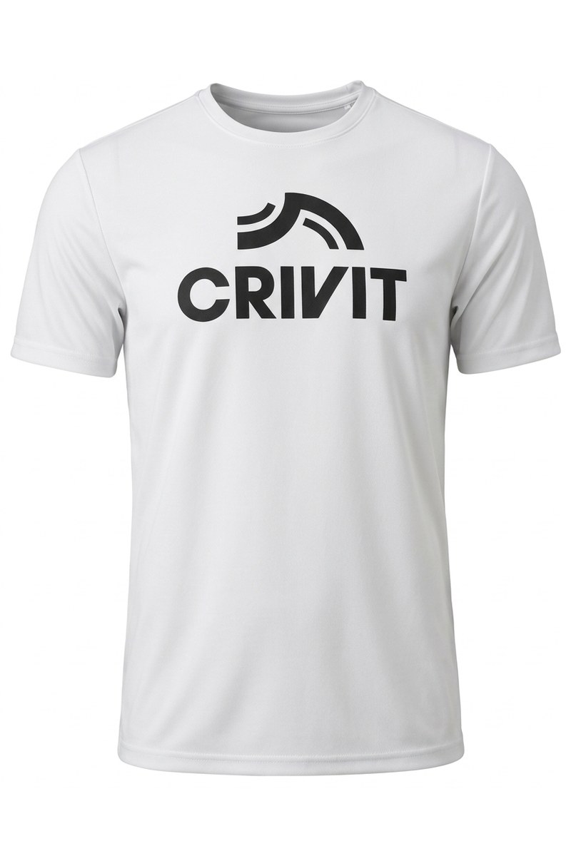 تيشيرت رجالي CRIVIT أبيض رياضي جديد